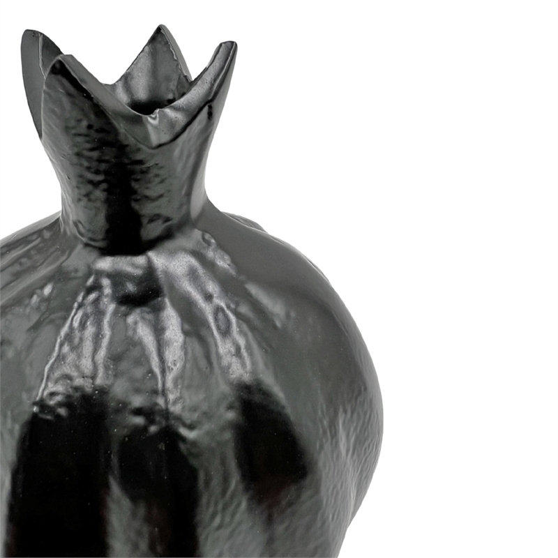 Bergamo Art 6 Inch Tall Decorative Handmade Aluminum Pomegranate Flower Vase