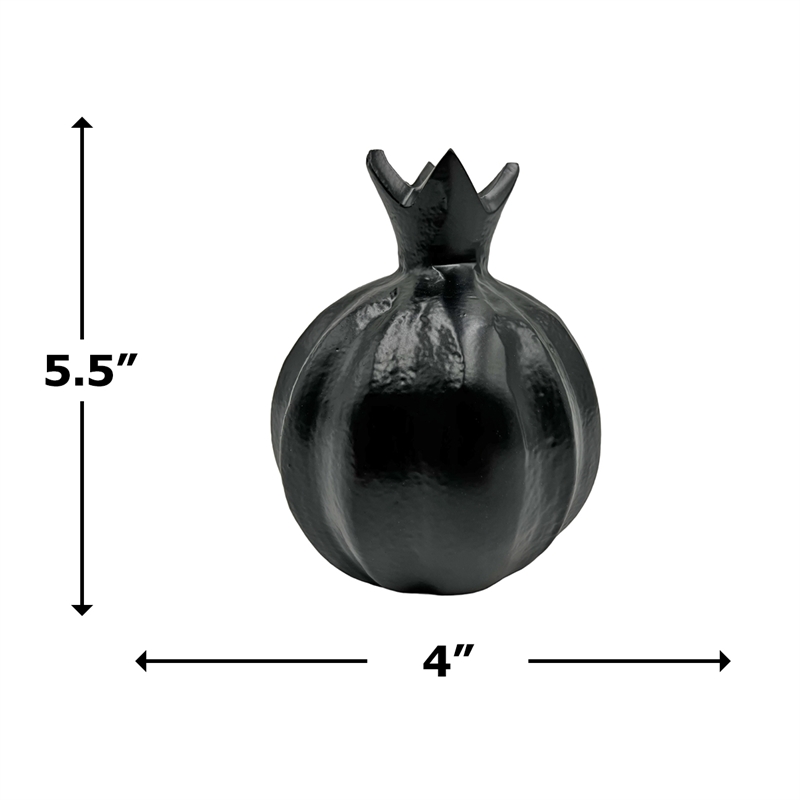 Bergamo Art 6 Inch Tall Decorative Handmade Aluminum Pomegranate Flower Vase