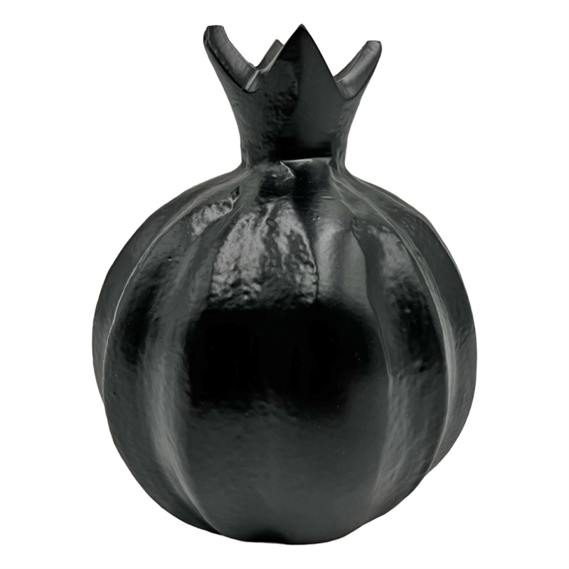 Bergamo Art 6 Inch Tall Decorative Handmade Aluminum Pomegranate Flower Vase