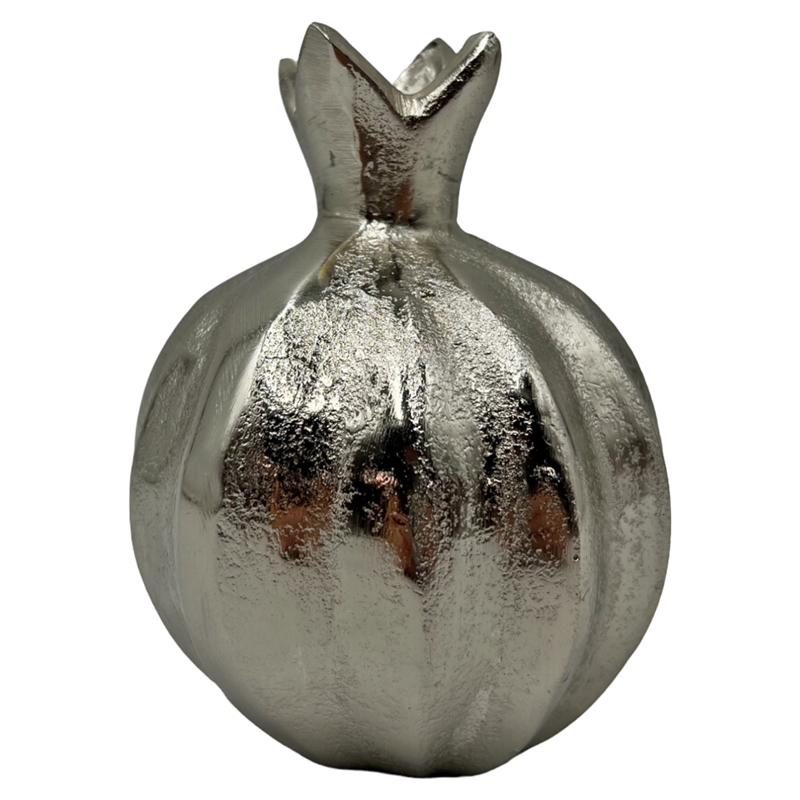 Bergamo Art 6 Inch Tall Decorative Handmade Aluminum Pomegranate Flower Vase