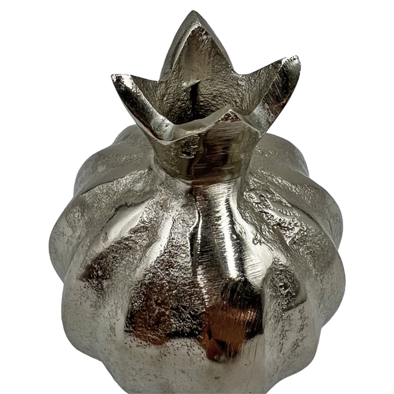 Bergamo Art 6 Inch Tall Decorative Handmade Aluminum Pomegranate Flower Vase