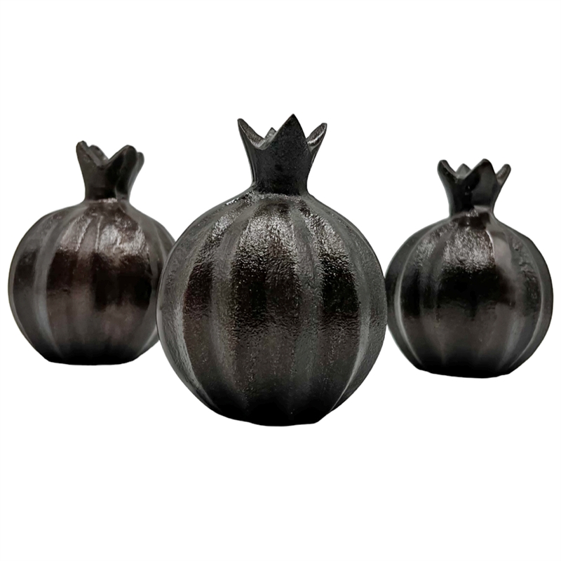 Bergamo Art 6 Inch Tall Decorative Handmade Aluminum Pomegranate Flower Vase