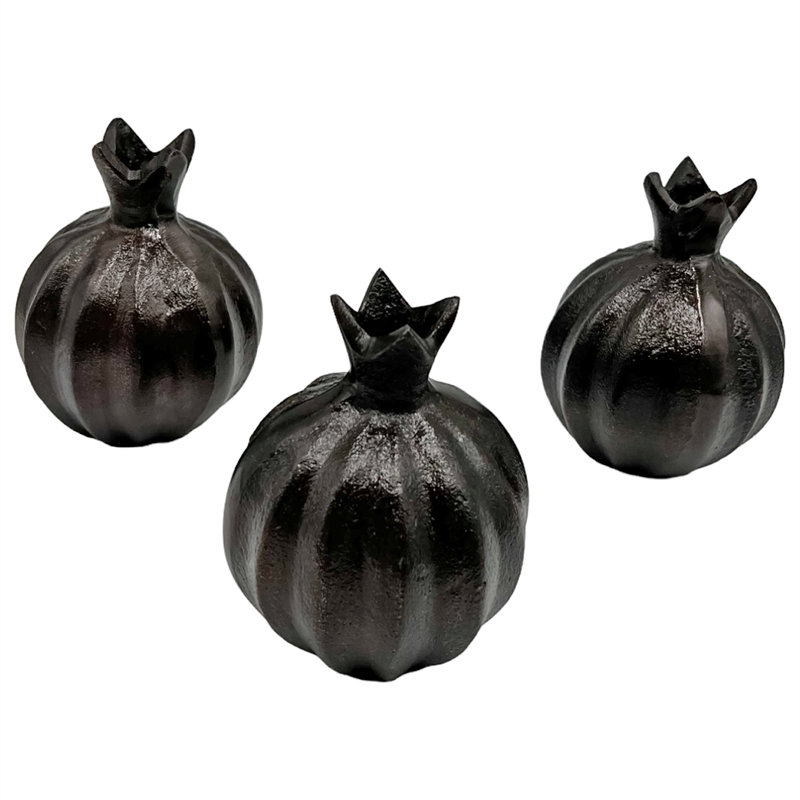 Bergamo Art 6 Inch Tall Decorative Handmade Aluminum Pomegranate Flower Vase