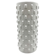 Bergamo Art 14 Inch Tall White Ceramic Vase for Flowers