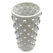 Bergamo Art 14 Inch Tall White Ceramic Vase for Flowers