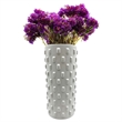 Bergamo Art 14 Inch Tall White Ceramic Vase for Flowers