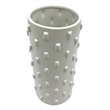 Bergamo Art 10 Inch Tall White Ceramic Vase for Flowers