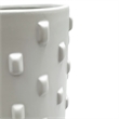Bergamo Art 10 Inch Tall White Ceramic Vase for Flowers