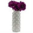 Bergamo Art 10 Inch Tall White Ceramic Vase for Flowers