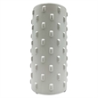 Bergamo Art 10 Inch Tall White Ceramic Vase for Flowers
