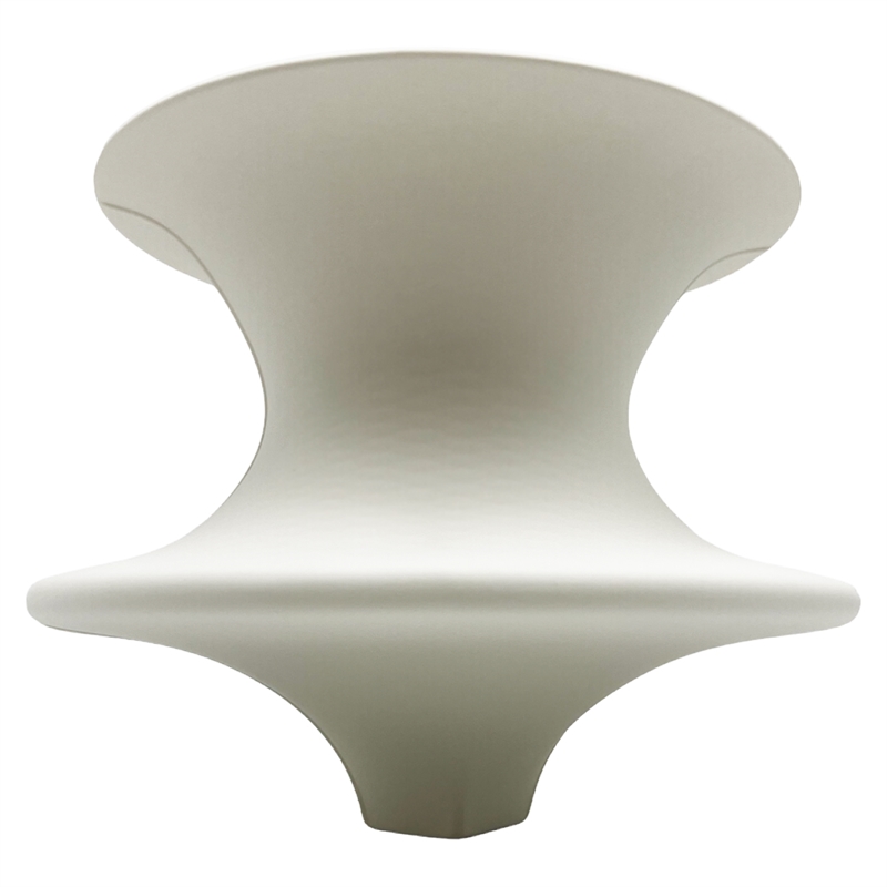 Bergamo Art 10 Inch Wide White Ceramic Vase