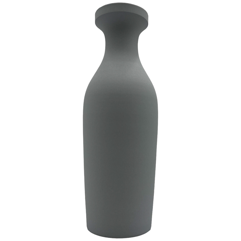 Bergamo Art 12 Inch Tall Modern Grey Ceramic Vase