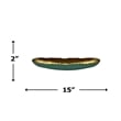 Bergamo Art 15 Inch Wide Aluminum Cactus Ribbed Boat Plate