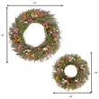 Preserved Botanical Wreath Green Natural Mixed Blooms
