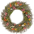 Preserved Botanical Wreath Green Natural Mixed Blooms