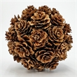 Handmade Natural & Preserved Topiary Balls Bowl Filler Orbs In Brown Set Of 6