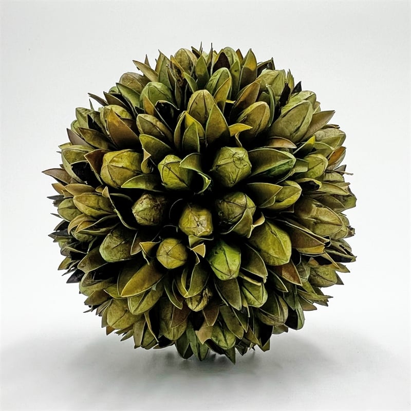 Handmade Preserved Topiary Balls Set of 9 Decorative Floral Orbs