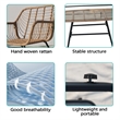 4-Piece Outdoor Furniture Set Rattan Wicker Patio Conversation Bistro Set &Table