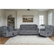 3-Piece Reclining Fabric Modern Sofa Set LED & Speaker Gray