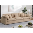 Chenille Modular Sectional Sofa Modern Cloud Couch & Ottomans Camel
