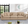 Chenille Modular Sectional Sofa Modern Cloud Couch & Ottomans Camel