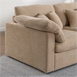Chenille Modular Sectional Sofa Modern Cloud Couch & Ottomans Camel