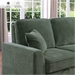 Chenille Pull Out Sofa Bed Modern L-Shaped Sleeper Sofa Green