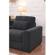 6 Seater Sectional Sofa Set Chenille Gray & Ottoman Pillows