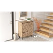 Ocean Double Sideboard Table and Storage 3 Doors OAK Color Multi Purpose Cabinet