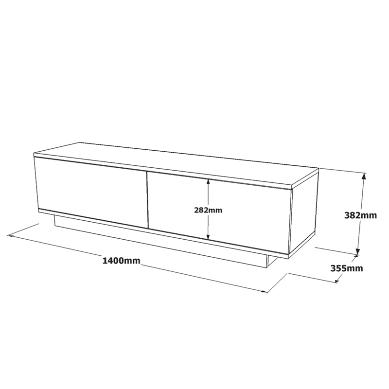 Fonda TV Unit Stand White Entertainment Center Console with Storage