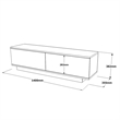 Fonda TV Unit Stand White Entertainment Center Console with Storage