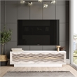 Fonda TV Unit Stand White Entertainment Center Console with Storage