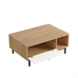Crea Coffee Table with Metal Legs and Doors UV Print White