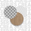 Crea Coffee Table with Metal Legs and Doors UV Print White