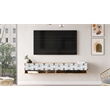 Future TV Unit Maze Pine-White UV Print 70 inches Floating Entertainment Center
