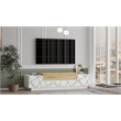 Floyd  TV Unit Stand White Felt  UV Print Entertainment Center Console 63 Inches