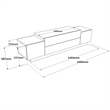 Floyd  TV Unit Stand White Felt  UV Print Entertainment Center Console 63 Inches