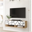 Future TV Unit Cobble Pine White UV Print 40 inches Floating Entertainment Unit