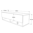 Future TV Unit Cobble Pine White UV Print 40 inches Floating Entertainment Unit