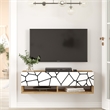 Future TV Unit Cobble Pine White UV Print 40 inches Floating Entertainment Unit