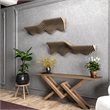 Batamex Parametric 36 Wavy Shelf Modern Geometric Wood Wall Piece Oak Color