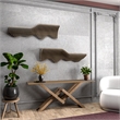 Batamex Parametric 36 Wavy Shelf Modern Geometric Wood Wall Piece Oak Color