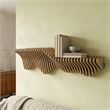 Batamex Parametric 36 Wavy Shelf Modern Geometric Wood Wall Piece Oak Color