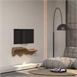 Batamex Parametric 36 Wavy Shelf Modern Geometric Wood Wall Piece Oak Color