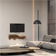 Batamex Parametric 36 Wavy Shelf Modern Geometric Wood Wall Piece Oak Color