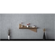 Batamex Parametric 60 inch Floating Shelf Geometric Wooden Wall Decor Oak Color