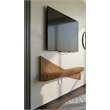 Batamex Parametric 60 inch Floating Shelf Geometric Wooden Wall Decor Oak Color