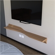 Batamex Parametric 60 inch Floating Shelf Geometric Wooden Wall Decor Oak Color