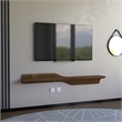 Batamex Parametric 60 inch Floating Shelf Geometric Wooden Wall Decor Oak Color
