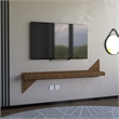 Batamex Parametric 65 inch Floating Shelf Modern Geometric Wall Decor Oak Color